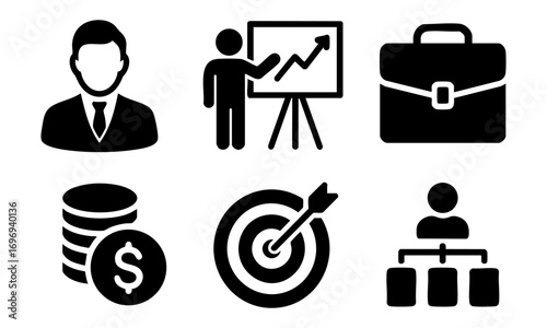 Set of business icons vector illustration.