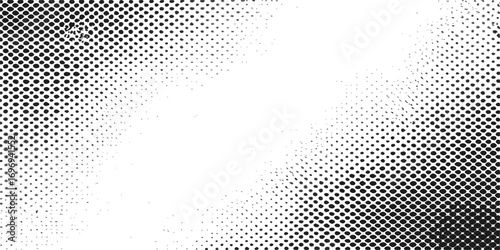 Wallpaper Mural Abstract black and white halftone dot pattern design background with a dotted texture, suitable for vector illustration or digital artistic effect Torontodigital.ca