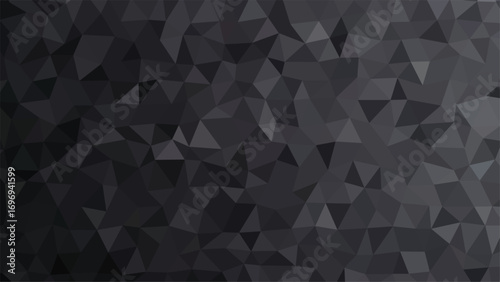 Dark gray low poly abstract background vector
