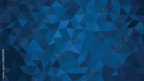 Deep Blue Geometric Polygonal Background abstract