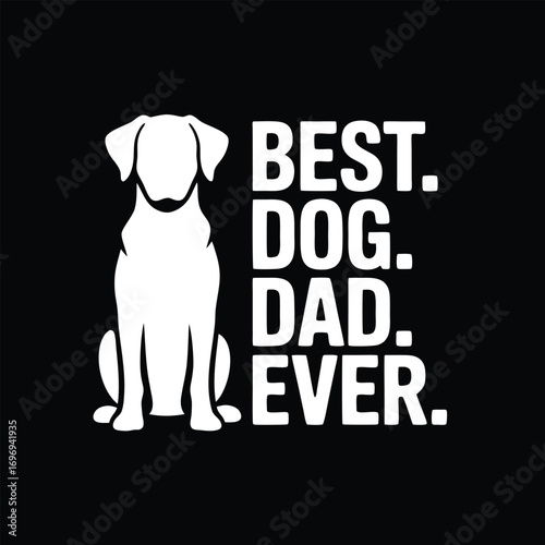 Minimalist white dog dad graphic best