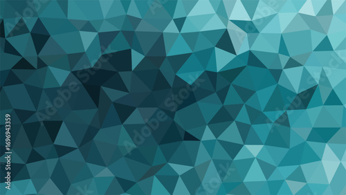 Teal and blue geometric low poly background abstract