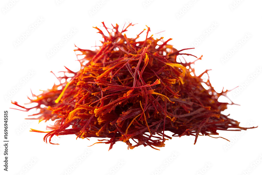 Naklejka premium Saffron spice threads rich red color culinary ingredient