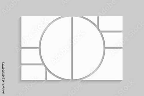 Template collage of ten frames, images, photo