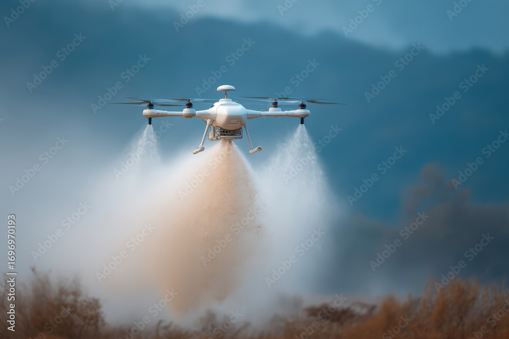 Fototapeta premium drones play crucial role in firefighting efforts enhancing safety and efficiency during emergencies