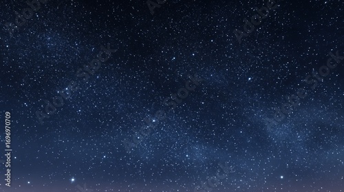 Vast, sparkling night sky filled with countless distant stars and nebulae creating a mesmerizing cosmic panorama for your projects