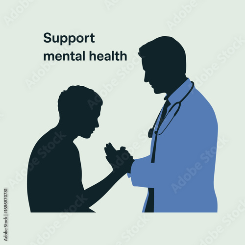 Doctor offers support and guidance for mental health concerns helping patients