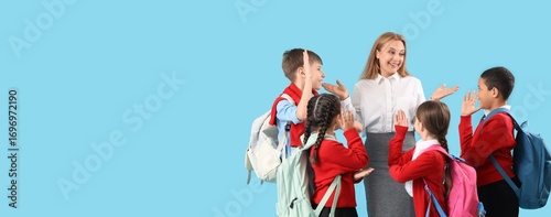Mature female teacher and l...