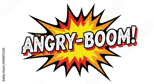 Angry-Boom! Comic Book Style Explosion Graphic