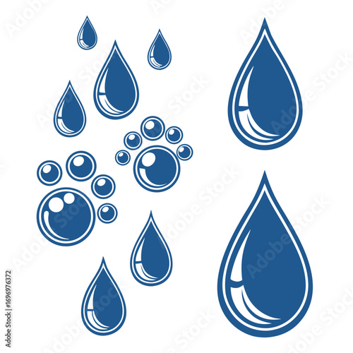 Fresh & Clean Water Drop Graphics for Your Designs Get Inspired by Purity with this Simple Icon Collection for Branding and Marketing Projects