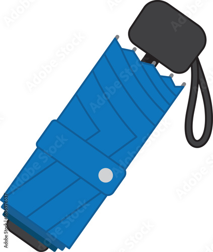 Folding Umbrella Compact Blue color icon.