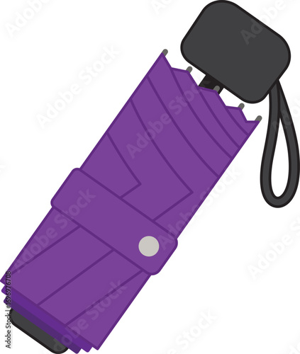 Folding Umbrella Compact Purple color icon.