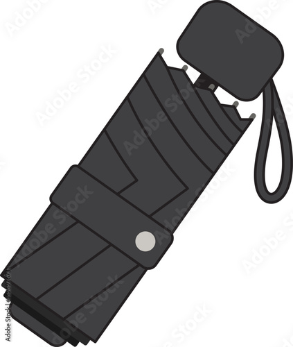 Black color Folding Umbrella Compact icon.