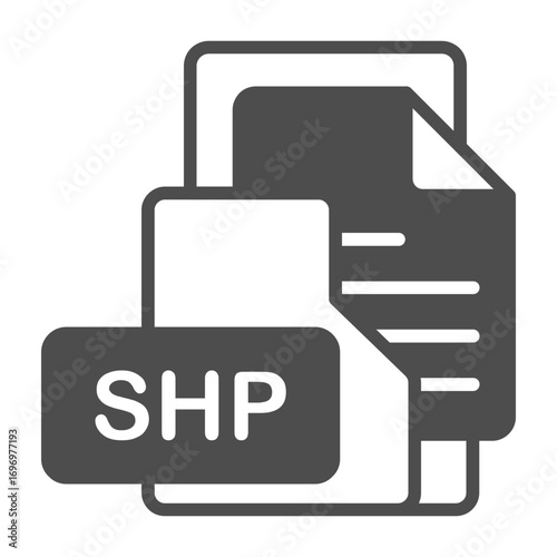SHP File Format Folder Icon