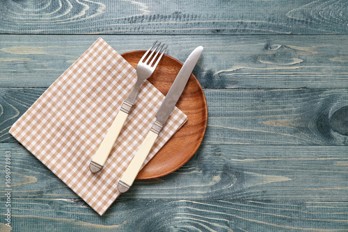 Table setting with plate, c...