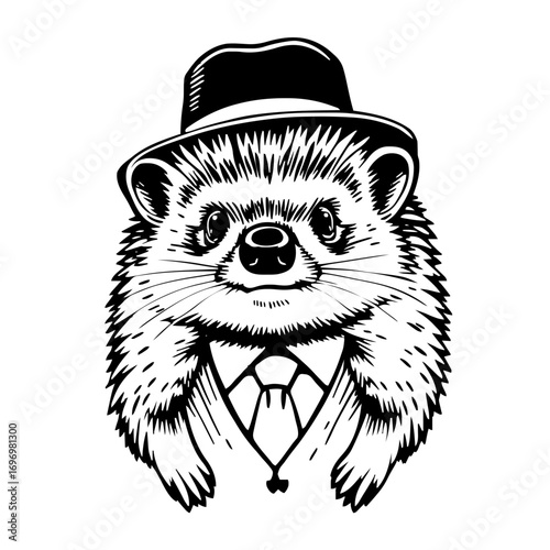 Hedgehog Waistcoat Fedora #367