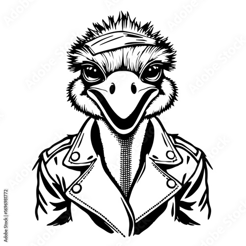 Ostrich Biker #162