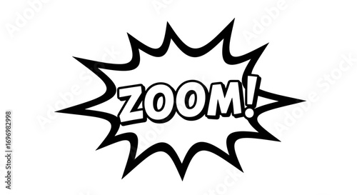 Comic Book Style "Zoom!" Explosion Graphic