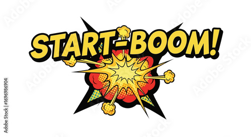 Start-Boom Comic Explosion Graphic Design