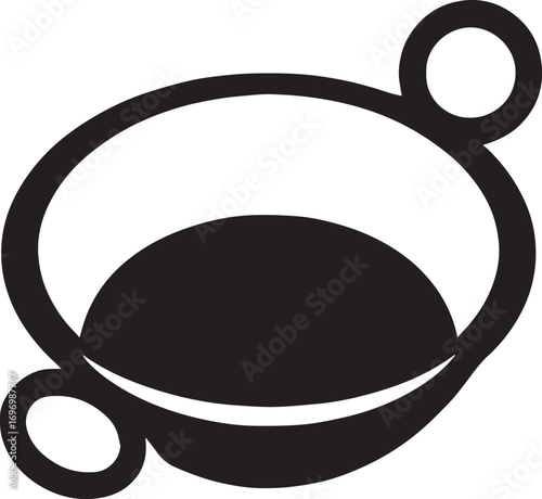 Abstract Laboratory Crucible – Minimalist Black and White Line Art