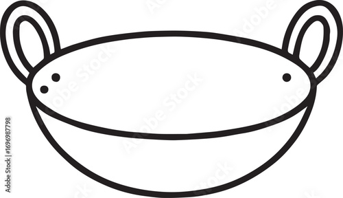 Abstract Laboratory Crucible – Minimalist Black and White Line Art