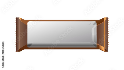 Chocolate bar wrapper package foil snack sweet dessert food candy brown blank mockup template product 100g