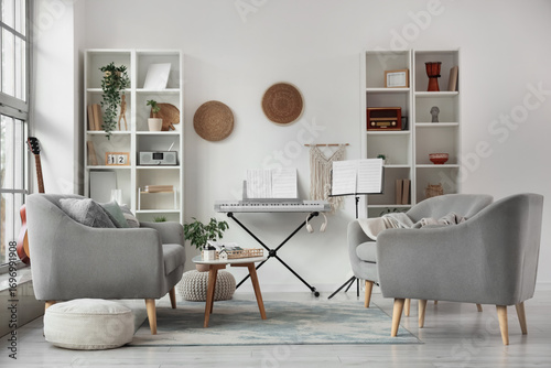 Interior of light living ro...