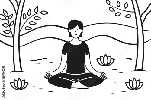 meditation vector copy