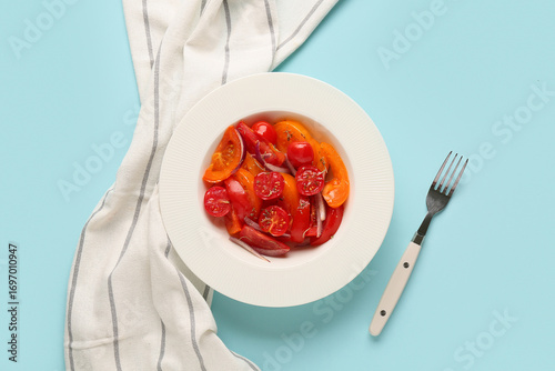 Fresh tomato and red onion ...