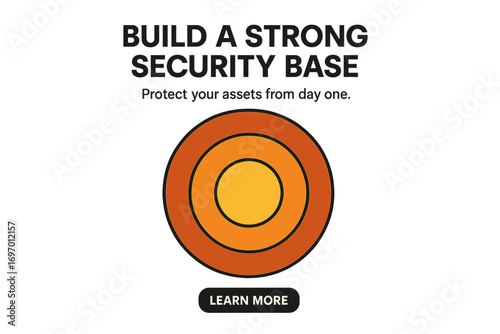 Cybersecurity Highlighted: Warm Neon Gradient on Dark Square Banner and Social Media Post Feed Template