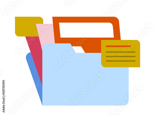 Office folder with documents