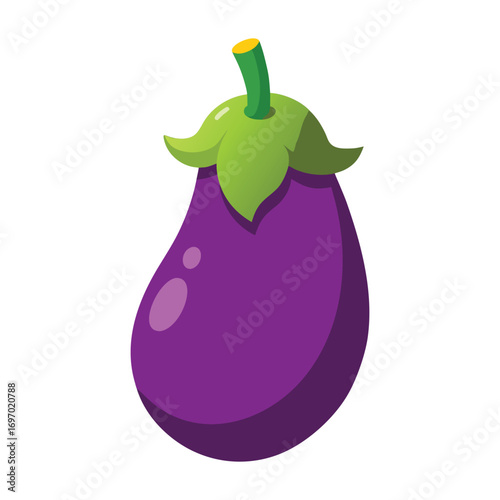 eggplant on white background
