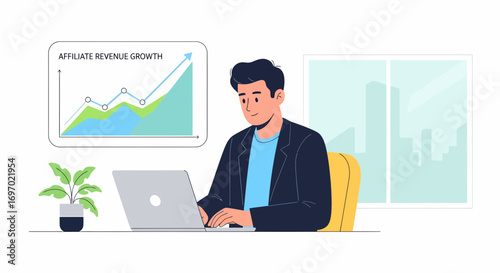 Affiliate Marketing Success For Young Professional At Home