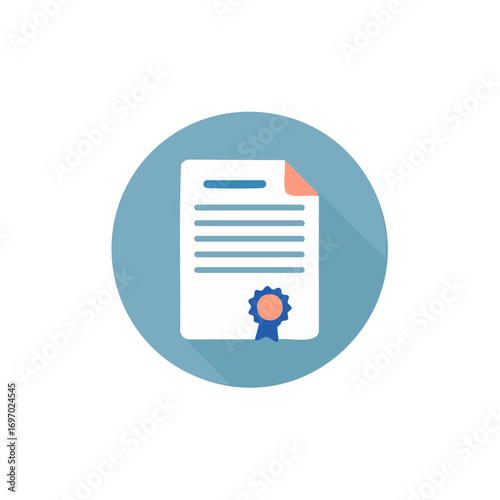 A close-up view of a formal document with a seal, signifying official approval or certification
