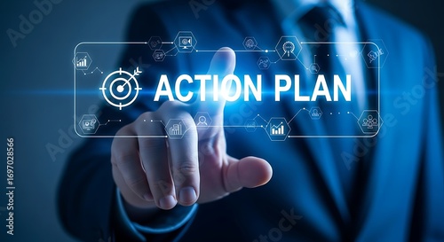 Successful business strategy development and implementation with clear action plan execution