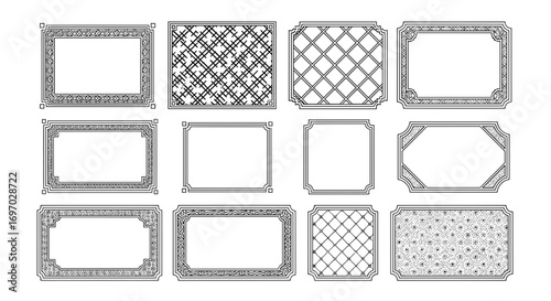 Collection of decorative frames and borders in various styles and shapes