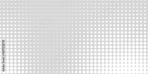 Dot white gray wave light technology texture background. halftone modern background dotted