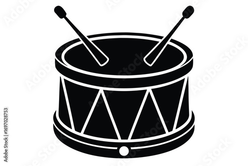 toy drum silhouette vector art