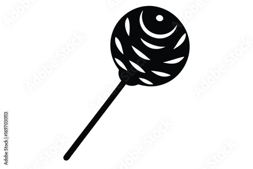 candy lollipop silhouette vector art