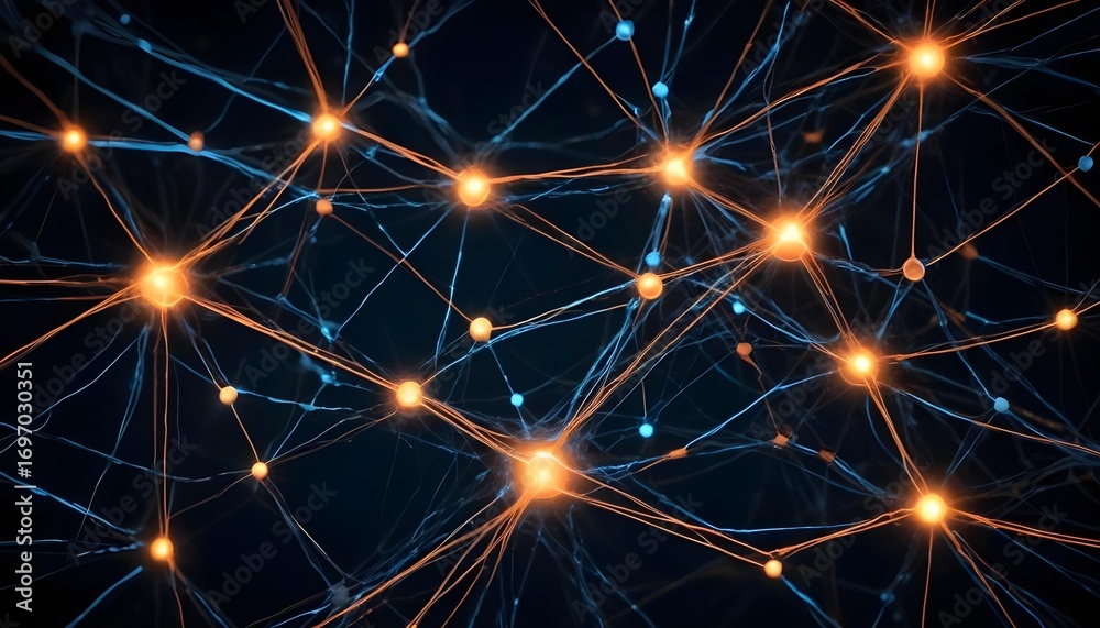 Fototapeta premium Neural network abstract