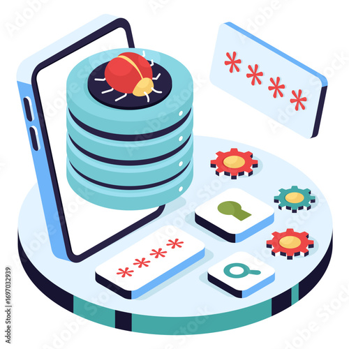 An illustration design of infected database