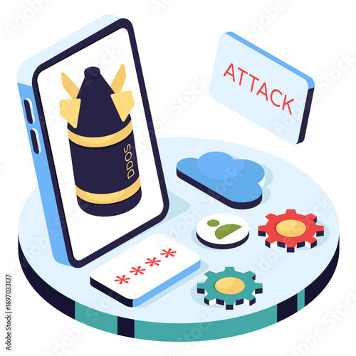 An illustration design of ddos attack