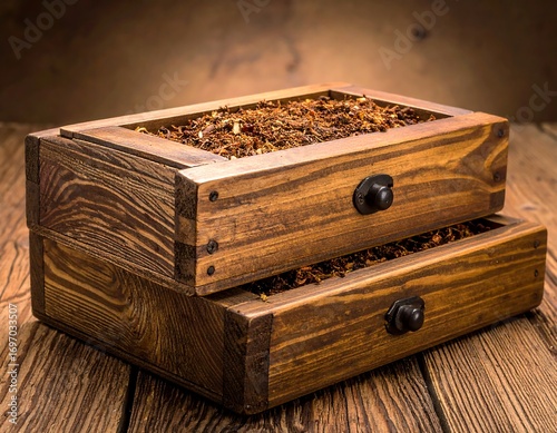 Wooden tobacco box