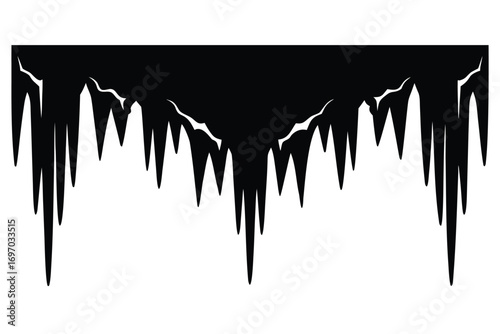 icicle border silhouette vector art