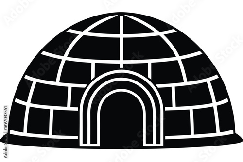 igloo silhouette vector art