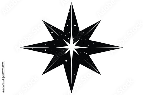 north star silhouette vector art