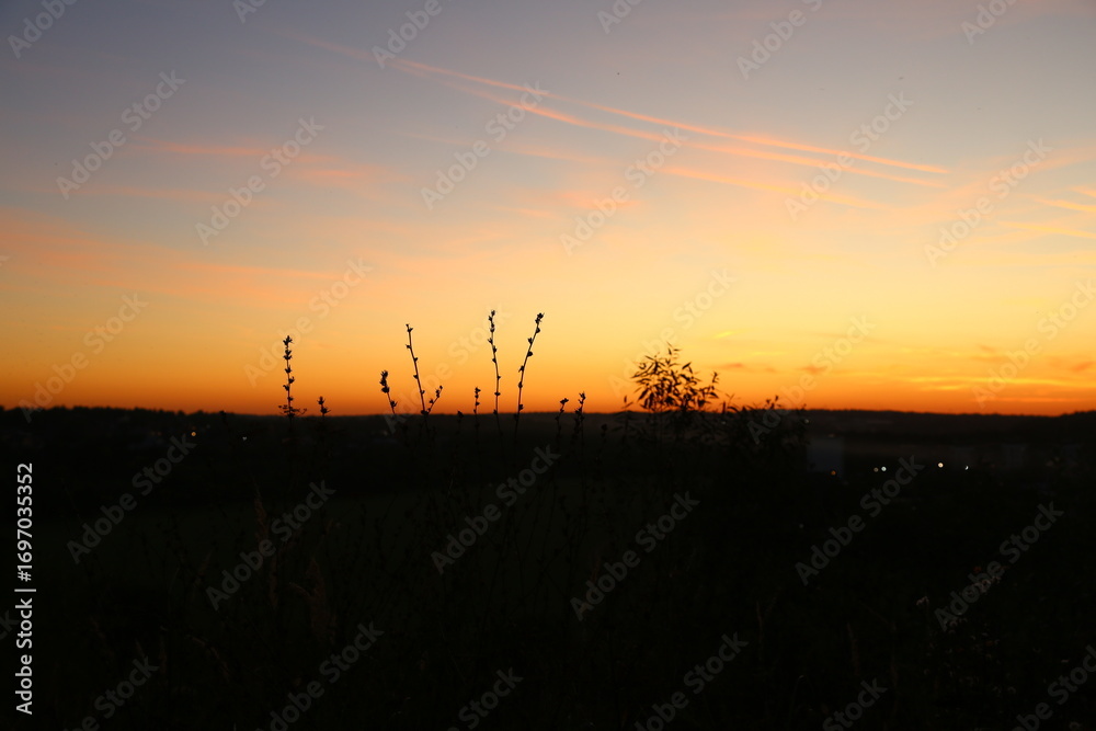 Fototapeta premium sunset on the river