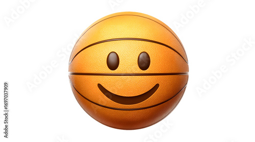 Happy Basketball Emoji Expressing Joy and Fun in Sports