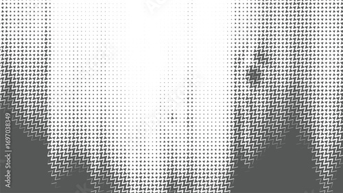Abstract monochrome halftone dots forming vertical stripes and soft gradient on white vector backdrop modern minimal graphic texture for posters banners covers and design