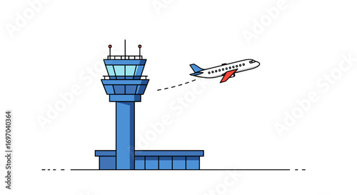 Fun Travel Vector Collection – Luggage, Airport, Airplane and Vacation Icons on White Background